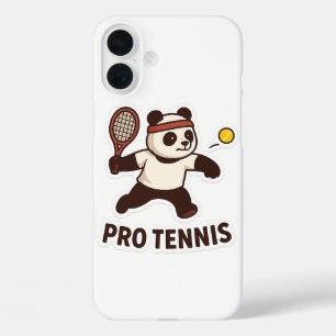 Panda Pro Tennis Sticker – Schattige Sportontwerp iPhone 16 Plus Hoesje