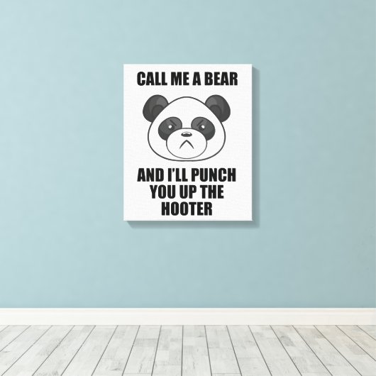 Panda Punch Canvas Print (Iris Wildthyme) (Insitu (Houten vloer))
