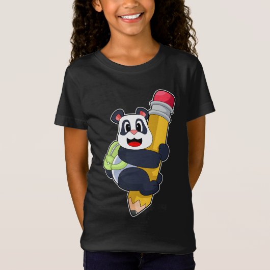 Panda Pupil Pencil T-shirt (Voorkant)