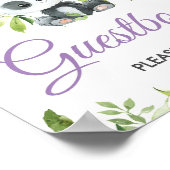 Panda Purple Floral Vert Bambou Livre d'or (Coin)