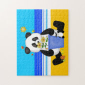 Panda Puzzle Enfants à la Plage (Vertical)