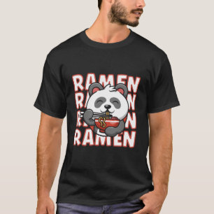 Panda Ra Noedels Kawaii Anime Panda Beer T-shirt