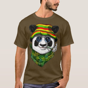 Panda Rastafari Roken Wiet T-shirt