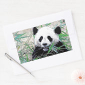 Panda Rechthoekige Sticker (Envelop)