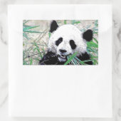 Panda Rechthoekige Sticker (Tas)