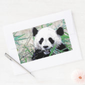Panda Rechthoekige Sticker (Envelop)