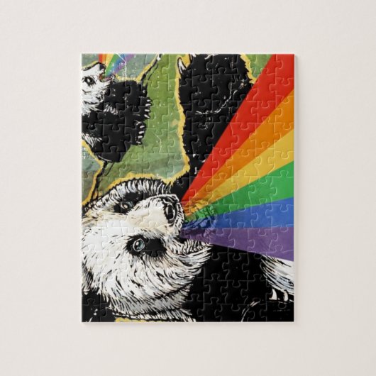 panda-regenboog legpuzzel (Verticaal)