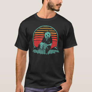 Panda Retro 80's Style Animal Synthwave T-shirt