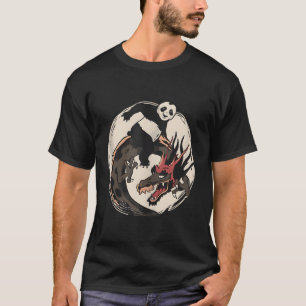 Panda Riding Chinese Dragon T-shirt
