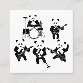 Panda Rock Band Vierkante Visitekaartje