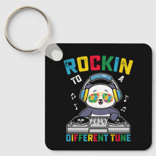 Panda Rockt Op Een Andere Toon Autismebewustzijn Sleutelhanger