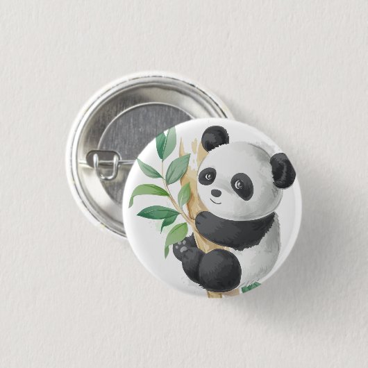 Panda Ronde Button 3,2 Cm (Voorkant /achterkant)