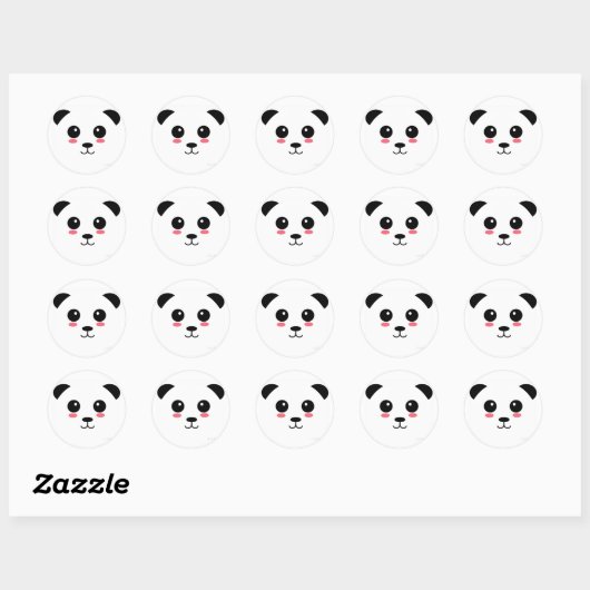 Panda Ronde Sticker (Vel)