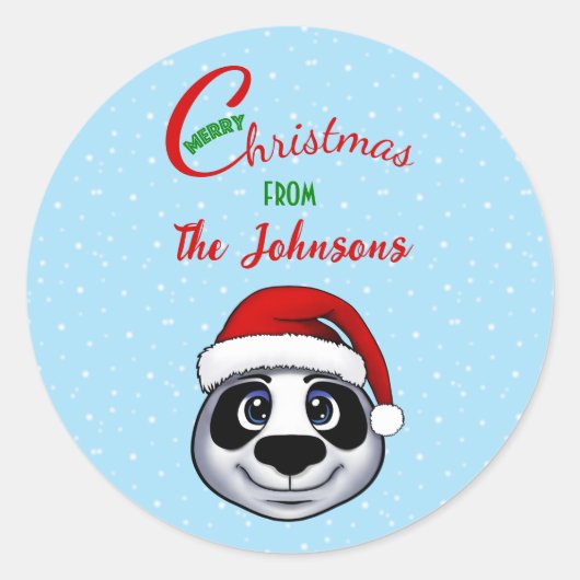 Panda Ronde Sticker (Voorkant)