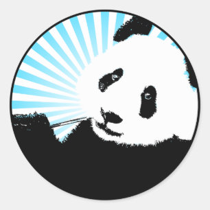 panda. ronde sticker