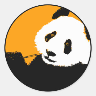 panda. ronde sticker