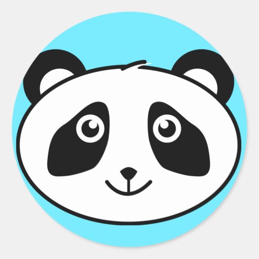 Panda Ronde Sticker (Voorkant)
