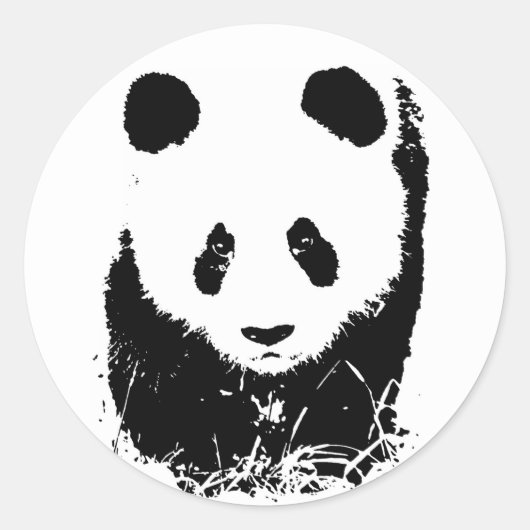 Panda Ronde Sticker (Voorkant)