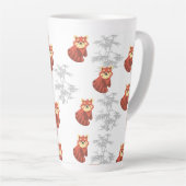 Panda rouge Latte tasse (Angle droit)