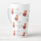 Panda rouge Latte tasse (Angle gauche)