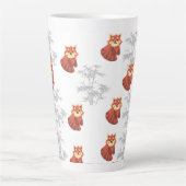 Panda rouge Latte tasse (Devant)