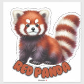 PANDA ROUGE - STICKER DE NURSERIE (Feuille)
