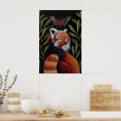 Panda roux et papillon de nuit - Impression Giclee (Cuisine)