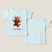 Panda roux joyeux en 3D  (Design Recto & Verso)