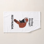 Panda roux se sentant endormi Drôle de Panda roux (Serviette à main)