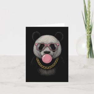 Panda Roze Bubble Gum Gifts Mannen Kinder Vrouwen Kaart
