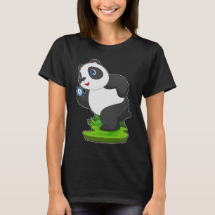 Panda Runner Stopwatch Hardlopen T-shirt