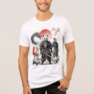 Panda Samurai & Mythische Strijders Fantasie Kunst Tri-Blend Shirt