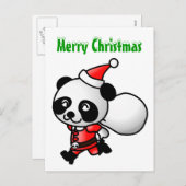 Panda Santa Briefkaart (Voorkant / Achterkant)