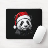 Panda Santa Hat Funny Panda Lovers Christmas Xmas Muismat (Met muis)