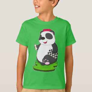 Panda Schaakstuk Schaak Schaakbord T-shirt