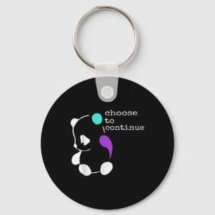 Panda Semicolon Gift Suicide Prevention Awareness Sleutelhanger