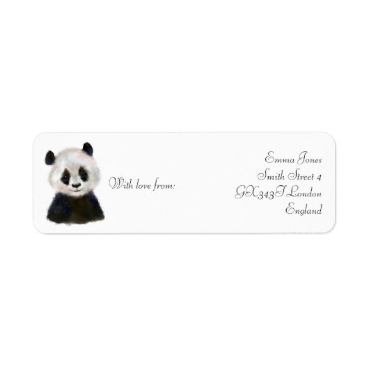 Panda sender sticker (Devant)