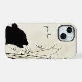 Panda Silhouette iPhone 15 Hoesje (Achterkant horizontaal)