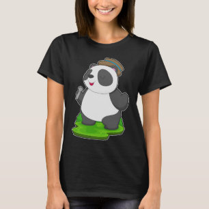 Panda Singer Microfoon Muziek T-shirt