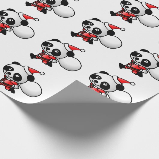 Panda Sinterklaas Cadeaupapier (Hoek)