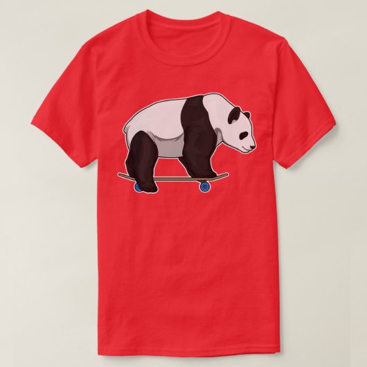 Panda Skateboard T-shirt (Design voorkant)