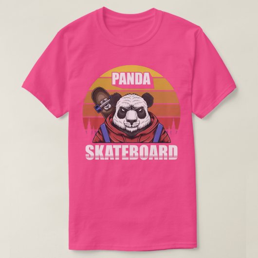 Panda Skateboard T-shirt (Design voorkant)