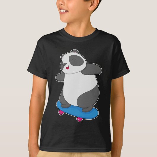 Panda Skateboard T-shirt (Voorkant)