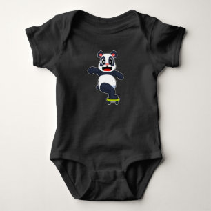 Panda Skater Skateboard Romper