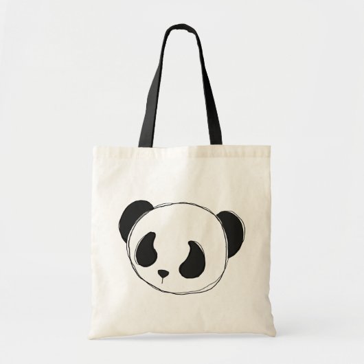 panda sketch canvas tas (Voorkant)