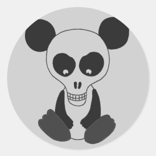"Panda Skull" Stickers (Voorkant)