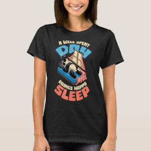 Panda Sleep Eat Herhalen Sleepyhead Fun T-shirt