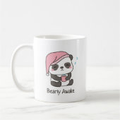 Panda Sleepy Bearly Awake Tasse à café Humour (Gauche)