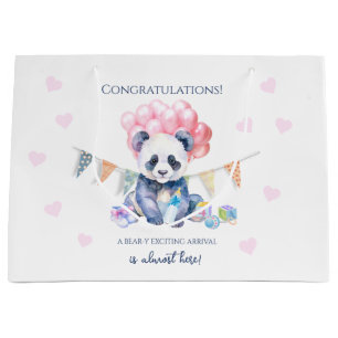 Panda slinger en ballonnen Baby Shower Groot Cadeauzakje