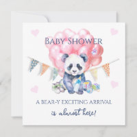 Panda slinger en ballonnen Baby Shower